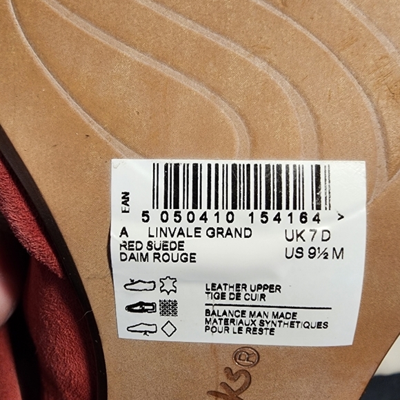 Clarks Collection Linvale Red Suede Shoes - Picture 5 of 5